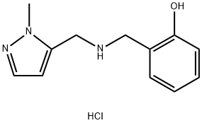 2-((((1-Methyl-1H-pyrazol-5-yl)methyl)amino)methyl)phenol hydrochloride Structure