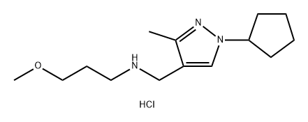 (1-cyclopentyl-3-methyl-1H-pyrazol-4-yl)methyl](3-methoxypropyl)amine Structure