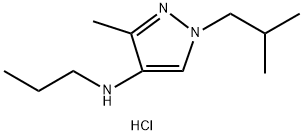 1-isobutyl-3-methyl-N-propyl-1H-pyrazol-4-amine 结构式