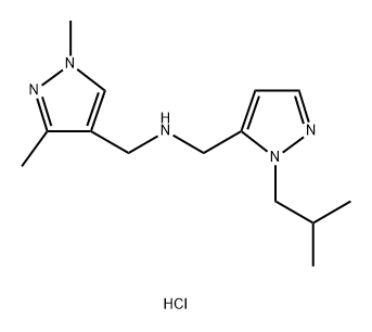 1-(1,3-dimethyl-1H-pyrazol-4-yl)-N-[(1-isobutyl-1H-pyrazol-5-yl)methyl]methanamine,1855948-64-9,结构式