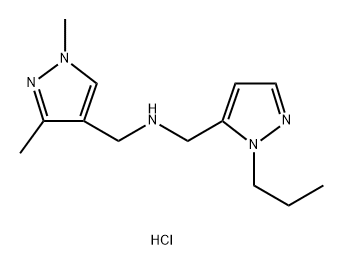 1-(1,3-dimethyl-1H-pyrazol-4-yl)-N-[(1-propyl-1H-pyrazol-5-yl)methyl]methanamine 结构式