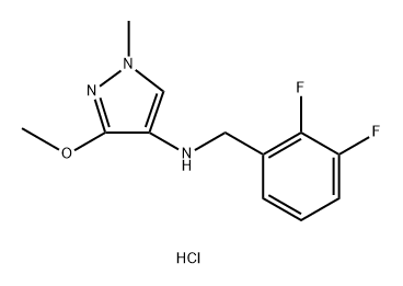 N-(2,3-difluorobenzyl)-3-methoxy-1-methyl-1H-pyrazol-4-amine Struktur