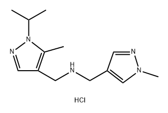 1-(1-isopropyl-5-methyl-1H-pyrazol-4-yl)-N-[(1-methyl-1H-pyrazol-4-yl)methyl]methanamine Struktur