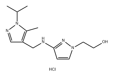 2-(3-{[(1-isopropyl-5-methyl-1H-pyrazol-4-yl)methyl]amino}-1H-pyrazol-1-yl)ethanol Structure