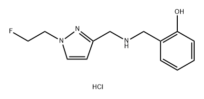 2-[({[1-(2-fluoroethyl)-1H-pyrazol-3-yl]methyl}amino)methyl]phenol 结构式