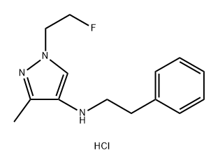 1-(2-fluoroethyl)-3-methyl-N-(2-phenylethyl)-1H-pyrazol-4-amine Struktur