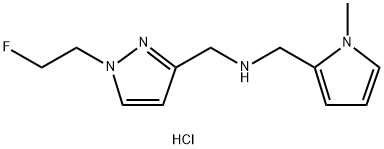 1-[1-(2-fluoroethyl)-1H-pyrazol-3-yl]-N-[(1-methyl-1H-pyrrol-2-yl)methyl]methanamine,1856024-30-0,结构式