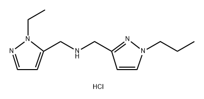 1-(1-ethyl-1H-pyrazol-5-yl)-N-[(1-propyl-1H-pyrazol-3-yl)methyl]methanamine Struktur