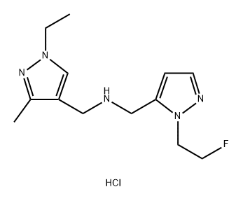 1-(1-ethyl-3-methyl-1H-pyrazol-4-yl)-N-{[1-(2-fluoroethyl)-1H-pyrazol-5-yl]methyl}methanamine Structure