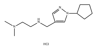 N'-[(1-cyclopentyl-1H-pyrazol-4-yl)methyl]-N,N-dimethylethane-1,2-diamine 结构式