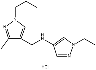 1-ethyl-N-[(3-methyl-1-propyl-1H-pyrazol-4-yl)methyl]-1H-pyrazol-4-amine,1856030-04-0,结构式