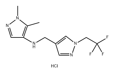 1,5-dimethyl-N-{[1-(2,2,2-trifluoroethyl)-1H-pyrazol-4-yl]methyl}-1H-pyrazol-4-amine Structure