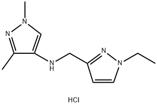 N-[(1-ethyl-1H-pyrazol-3-yl)methyl]-1,3-dimethyl-1H-pyrazol-4-amine Structure