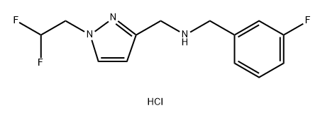 1-[1-(2,2-difluoroethyl)-1H-pyrazol-3-yl]-N-(3-fluorobenzyl)methanamine Structure