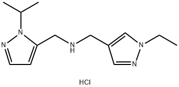 1-(1-ethyl-1H-pyrazol-4-yl)-N-[(1-isopropyl-1H-pyrazol-5-yl)methyl]methanamine 结构式