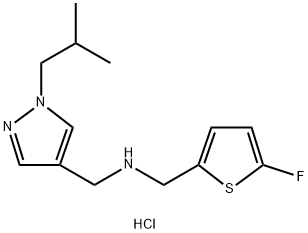 1-(5-fluoro-2-thienyl)-N-[(1-isobutyl-1H-pyrazol-4-yl)methyl]methanamine,1856034-02-0,结构式