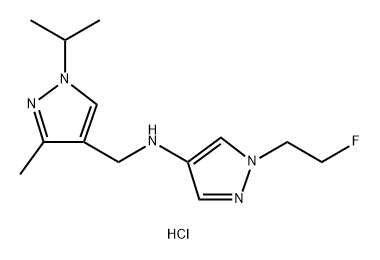 1-(2-fluoroethyl)-N-[(1-isopropyl-3-methyl-1H-pyrazol-4-yl)methyl]-1H-pyrazol-4-amine Structure