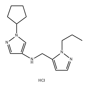 1-cyclopentyl-N-[(1-propyl-1H-pyrazol-5-yl)methyl]-1H-pyrazol-4-amine Structure