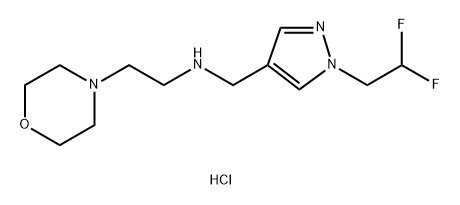 {[1-(2,2-difluoroethyl)-1H-pyrazol-4-yl]methyl}(2-morpholin-4-ylethyl)amine,1856036-15-1,结构式