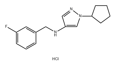 1-cyclopentyl-N-(3-fluorobenzyl)-1H-pyrazol-4-amine Structure