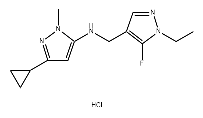 3-cyclopropyl-N-[(1-ethyl-5-fluoro-1H-pyrazol-4-yl)methyl]-1-methyl-1H-pyrazol-5-amine,1856038-11-3,结构式