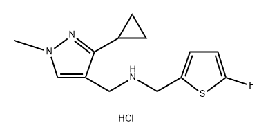 1-(3-cyclopropyl-1-methyl-1H-pyrazol-4-yl)-N-[(5-fluoro-2-thienyl)methyl]methanamine Structure