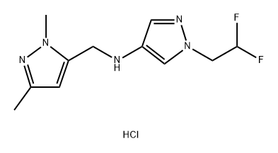 1-(2,2-difluoroethyl)-N-[(1,3-dimethyl-1H-pyrazol-5-yl)methyl]-1H-pyrazol-4-amine Structure