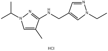 N-[(1-ethyl-1H-pyrazol-4-yl)methyl]-1-isopropyl-4-methyl-1H-pyrazol-3-amine Structure