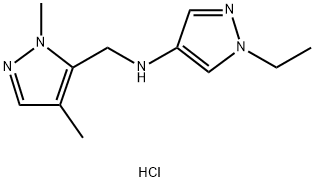 N-[(1,4-dimethyl-1H-pyrazol-5-yl)methyl]-1-ethyl-1H-pyrazol-4-amine,1856042-03-9,结构式