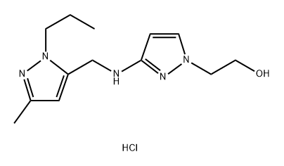2-(3-{[(3-methyl-1-propyl-1H-pyrazol-5-yl)methyl]amino}-1H-pyrazol-1-yl)ethanol,1856044-70-6,结构式