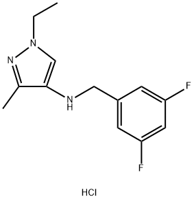 N-(3,5-difluorobenzyl)-1-ethyl-3-methyl-1H-pyrazol-4-amine,1856045-34-5,结构式