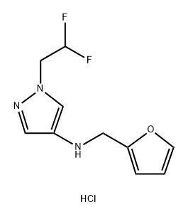 1-(2,2-difluoroethyl)-N-(2-furylmethyl)-1H-pyrazol-4-amine 结构式