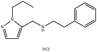 2-phenyl-N-[(1-propyl-1H-pyrazol-5-yl)methyl]ethanamine 结构式