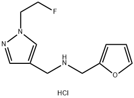 1-[1-(2-fluoroethyl)-1H-pyrazol-4-yl]-N-(2-furylmethyl)methanamine,1856045-62-9,结构式