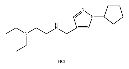 N'-[(1-cyclopentyl-1H-pyrazol-4-yl)methyl]-N,N-diethylethane-1,2-diamine 结构式