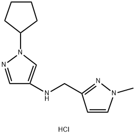 1-cyclopentyl-N-[(1-methyl-1H-pyrazol-3-yl)methyl]-1H-pyrazol-4-amine,1856049-37-0,结构式