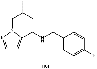 1-(4-fluorophenyl)-N-[(1-isobutyl-1H-pyrazol-5-yl)methyl]methanamine,1856050-74-2,结构式
