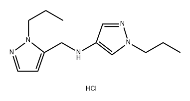 1-propyl-N-[(1-propyl-1H-pyrazol-5-yl)methyl]-1H-pyrazol-4-amine Structure