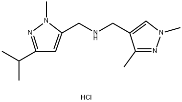 1-(1,3-dimethyl-1H-pyrazol-4-yl)-N-[(3-isopropyl-1-methyl-1H-pyrazol-5-yl)methyl]methanamine,1856051-64-3,结构式
