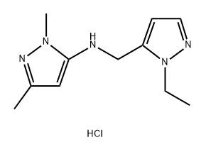 N-[(1-ethyl-1H-pyrazol-5-yl)methyl]-1,3-dimethyl-1H-pyrazol-5-amine Structure