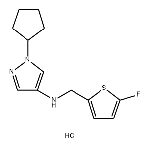 1-cyclopentyl-N-[(5-fluoro-2-thienyl)methyl]-1H-pyrazol-4-amine Structure