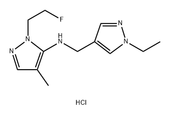 N-[(1-ethyl-1H-pyrazol-4-yl)methyl]-1-(2-fluoroethyl)-4-methyl-1H-pyrazol-5-amine 结构式