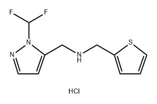 1-[1-(difluoromethyl)-1H-pyrazol-5-yl]-N-(2-thienylmethyl)methanamine 结构式