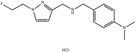 4-[({[1-(2-fluoroethyl)-1H-pyrazol-3-yl]methyl}amino)methyl]-N,N-dimethylaniline 结构式