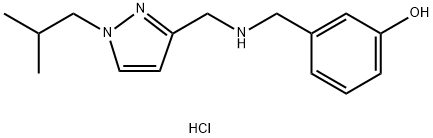 3-({[(1-isobutyl-1H-pyrazol-3-yl)methyl]amino}methyl)phenol 结构式