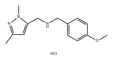 1-(1,3-dimethyl-1H-pyrazol-5-yl)-N-(4-methoxybenzyl)methanamine 化学構造式