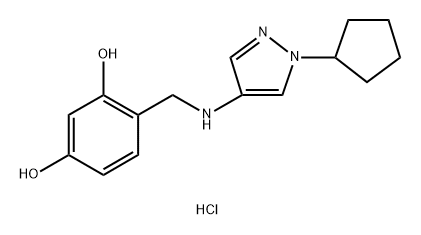 4-{[(1-cyclopentyl-1H-pyrazol-4-yl)amino]methyl}benzene-1,3-diol 结构式