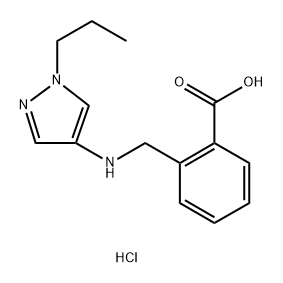 2-{[(1-propyl-1H-pyrazol-4-yl)amino]methyl}benzoic acid Structure