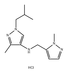 1-isobutyl-3-methyl-N-[(1-methyl-1H-pyrazol-5-yl)methyl]-1H-pyrazol-4-amine Structure