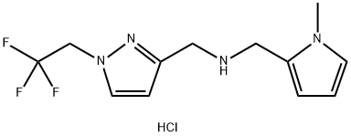 1-(1-methyl-1H-pyrrol-2-yl)-N-{[1-(2,2,2-trifluoroethyl)-1H-pyrazol-3-yl]methyl}methanamine 结构式